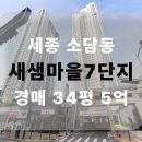 지에스더프레시세종리버파크점 | 세종 새샘마을7단지 힐스테이트 아파트경매 34평 2차 진행물건