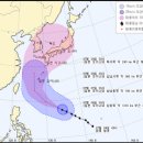 8호 너구리 태풍위치 및 예상진로 이미지