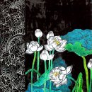 김선일화실 채색화 여름날 무안 백연꽃 02