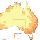 호주 인구밀도 지도 이미지