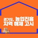 경기도, 농업진흥지역 해제 고시 이미지