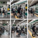 경춘선 자전거도로16 | 자전거 지하철 탑승 (경춘선, 휴대승차, 첫칸규칙)