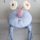 실버홈 | 46month ribbon stool 포식스먼스 리본스툴 실버 컬러 조립 홈스타일링 후기 (+쿠션 미러 실버)