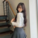 아린 제로플래닛 스트라이프 셔츠 플리츠 스커트 리뷰 구매 바로가기