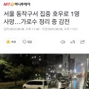 서울 동작구서 집중 호우로 1명 사망… 가로수 정리 중 감전 이미지
