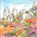 여행스케치 수채화 이미지