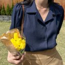 이모가 선물해 준 <b>로로텐</b> 오픈 카라 반팔 블라우스 셔츠 무지 여성 빅사이즈 추천