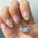 [야간]네일아트 테라피B | 부산부전동네일 추천! 낭낭네일에서 받은 키티 포인트 자석젤 &amp; 탕후루 오버레이 후기