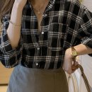 S005 | 여성 모노톤 체크 셔츠의 매력