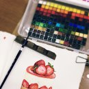 수채화 캘리그라피 이미지