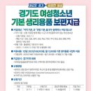 경기도, ‘여성청소년 생리대 구입비 지원’ 3차 온라인 접수 2021년 10월 한 달간 지행 이미지