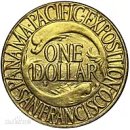 파나마- 태평양 기념주화 1915년 샌프란시스코 조폐국에서 생산된 기념주화 이미지