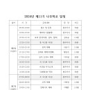 2024년도 제11기 나무학교 일정표 안내 이미지