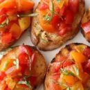 핑거푸드 토마토 브루스케타 만들기 이미지