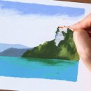 파스텔로 그리는 아름다운 풍경 이미지