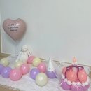 내 마음을 풍선에 | 집에서 아기 300일 셀프촬영하기 (feat. 풍선케이크 만들기 후기 )