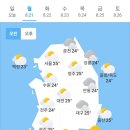 오늘의 날씨 🌞☔️☃️. 2023년 8월 21일 월요일 이미지