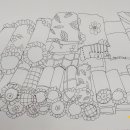 길거리 풍경스케치 이미지