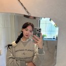 여성 맨투맨 브랜드 비트윈에이앤비 레터링쟈가드스웨트셔츠