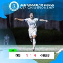 2023 GROUND.N K리그 U17 챔피언십(저학년) 8강전(7월24일＜월＞) 결과 이미지