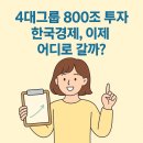 4대그룹 투자 800조 시대한국경제 전망, 지금부터 달라진다