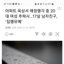 옥상서 애정행각 중 20대 여성 추락사..JPG 이미지