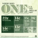 미국 세금 1달러는 어디로 가는가? 이미지