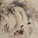[옛 그림속 우리나무] 신윤복 ＜정변야화(井邊夜話)＞ 속 산철쭉 이미지