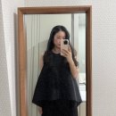 탑 | 제이드몽 플리츠 글로우 풀와이드 밴딩팬츠 글로우 볼륨 나시탑 후기