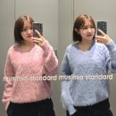 s.m헤어 | 무신사 스탠다드 강남 우먼 헤어리 브이넥 니트 S, M사이즈 후기