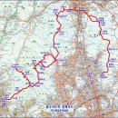 불암산-수락산-사패산-도봉산-북한산 일주산행지도 이미지