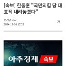 [속보] 한동훈 &#34;국민의힘 당 대표직 내려놓겠다&#34; 이미지