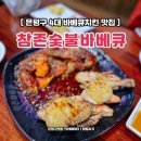 선진캠핑 | 숯불바베큐 치킨 은평구 구산동 맛집 참존숯불바베큐 반반 메뉴 후기
