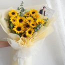 갓세븐 제이비님께 보내드린 해바라기 꽃다발 서포트 후기 - 순수플라워 연예인꽃다발