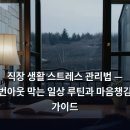 마음 챙김 운동법 | 직장 생활 스트레스 관리법 — 번아웃 막는 일상 루틴과 마음챙김 가이드
