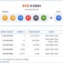 ★ 810회차 로또 당첨번호 ★ 05-10-13-21-39-43 보너스 11 이미지