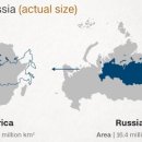 러시아의 실제영토 크기 이미지