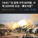 속보) &#34;北 동해 사격 80여발, 서해 200여회 포성…軍조치중&#34; 이미지