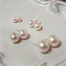 RANUNSTYLE 4mm~14mm 14k 실버 진주 귀걸이 이미지