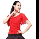 라인&라틴댄스 | 여성 라틴 라인 댄스 의상 상의 반팔 중년 공연