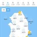 오늘의 날씨🌞☔️☃️ , 2024년 11월 27일 수요일 이미지