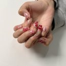 리본 | 인천 청라 네일 포네하네일 겨울 리본 네일 후기