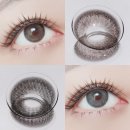 오로라렌즈 내츄럴한 써클라인 뮤티드 초코 &amp; 그레이 13.5mm