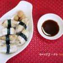 오븐으로 구워만든 생선구이초밥+오니기리(주먹밥) 이미지