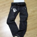 발망/MENS BIKER SHORT BLACK RIPPED JEANS/28 이미지