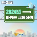 2024년 바뀌는 교통정책 이미지