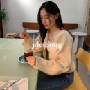 리버스핏 | 제이드몽 | 리버스 골지 투웨이 니트 가디건 슈크림 착용컷 • 후기