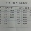 정읍＜ KTX / 고속버스＞시간표 이미지