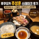 붐비네 | 후쿠오카 추성훈 맛집 돼지고기 스테이크 후기 토이치(十一) 돼지 스테이크 1,200엔, 레어로 나오는데...