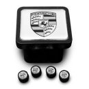 0138 Porsche Cayenne Trailer Hitch Cover &amp; Valve Stem Set 이미지
